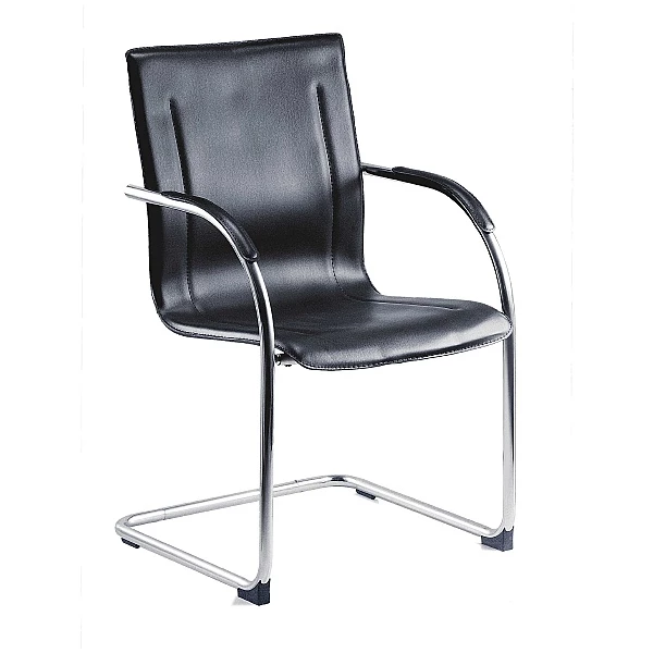 Guest Leather Effect Visitor Chair 1 Guest Leather Effect Visitor Chair