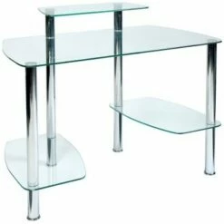 Glacier Glass Computer Desk -Office Furniture Sales 2024 000776