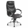 Geneva Black Leather Faced Manager Chair