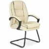 Cream Rome Leather Faced Visitor Chair