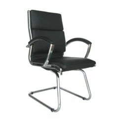 Formosa Enviro Leather Cantilever Chair Black
