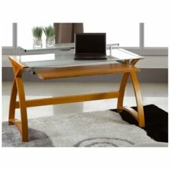 Spectrum Oak Real Wood Veneer Computer Desk -Office Furniture Sales 2024 013854