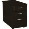 NEXT DAY Eclipse Black Desk High Pedestals