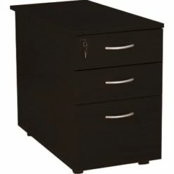 NEXT DAY Eclipse Black Desk High Pedestals