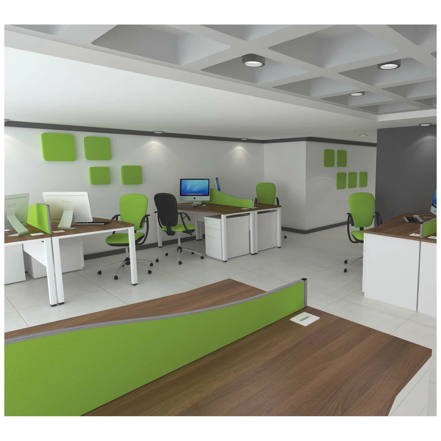 Presence Single Colour Desk High Pedestals 2 Presence Single Colour Desk High Pedestals - Image 2