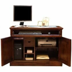 Argento Solid Mahogany Computer Desk Hideaway