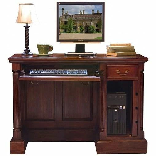 Argento Solid Mahogany Compact Computer Desk 2 Argento Solid Mahogany Compact Computer Desk - Image 2