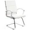 Formosa Enviro Leather Cantilever Chair White