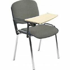 Swift Chrome Frame Conference Chairs With Wooden Writing Tablet (4 Pack) -Office Furniture Sales 2024 029169