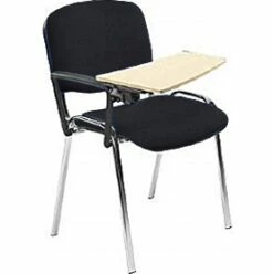Swift Chrome Frame Conference Chairs With Wooden Writing Tablet (4 Pack) -Office Furniture Sales 2024 029171