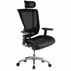 Nefil Ergonomic Mesh & Leather Office Chair (With Headrest)