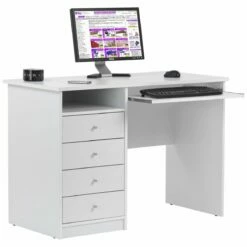 Picasa White Home Office Desk