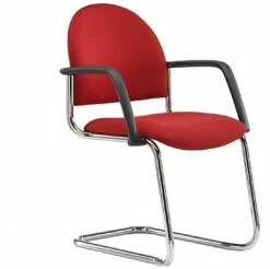 Pledge Arena Rounded Back Stackable Cantilever Conference Chair