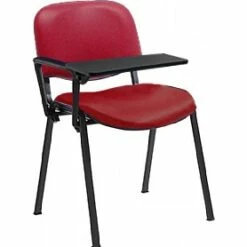 Swift Vinyl Conference Chair Black Frame With Plastic Writing Tablet (Pack Of 4 Chairs) -Office Furniture Sales 2024 064135
