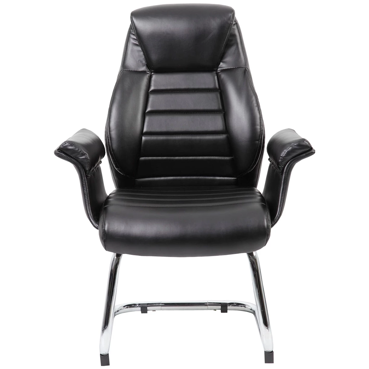 Jersey Executive Leather Faced Office Visitor Armchairs 4 Jersey Executive Leather Faced Office Visitor Armchairs - Image 4