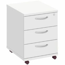 Commerce II White Low Mobile Pedestals -Office Furniture Sales 2024 068541