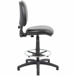 Comfort Leather Faced Draughtsman Chair -Office Furniture Sales 2024 070786