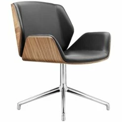 Boss Design Kruze 4 Star Swivel Chair With Wood Veneer