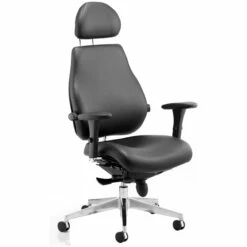 Vital 24Hr Ergonomic Deluxe Enviro Leather Chair With Headrest