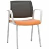 Pledge Kind Mesh Back White 4 Leg Conference Chair