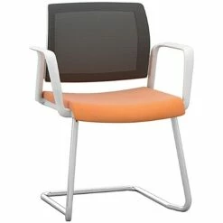 Pledge Kind Mesh Back White Cantilever Conference Chair