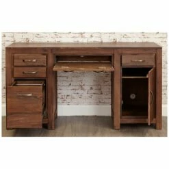 Fernhurst Solid Walnut Twin Pedestal Computer Desk -Office Furniture Sales 2024 072974