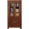 Fernhurst Solid Walnut Large Glazed Bookcase