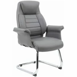 Jersey Executive Leather Faced Office Visitor Armchairs