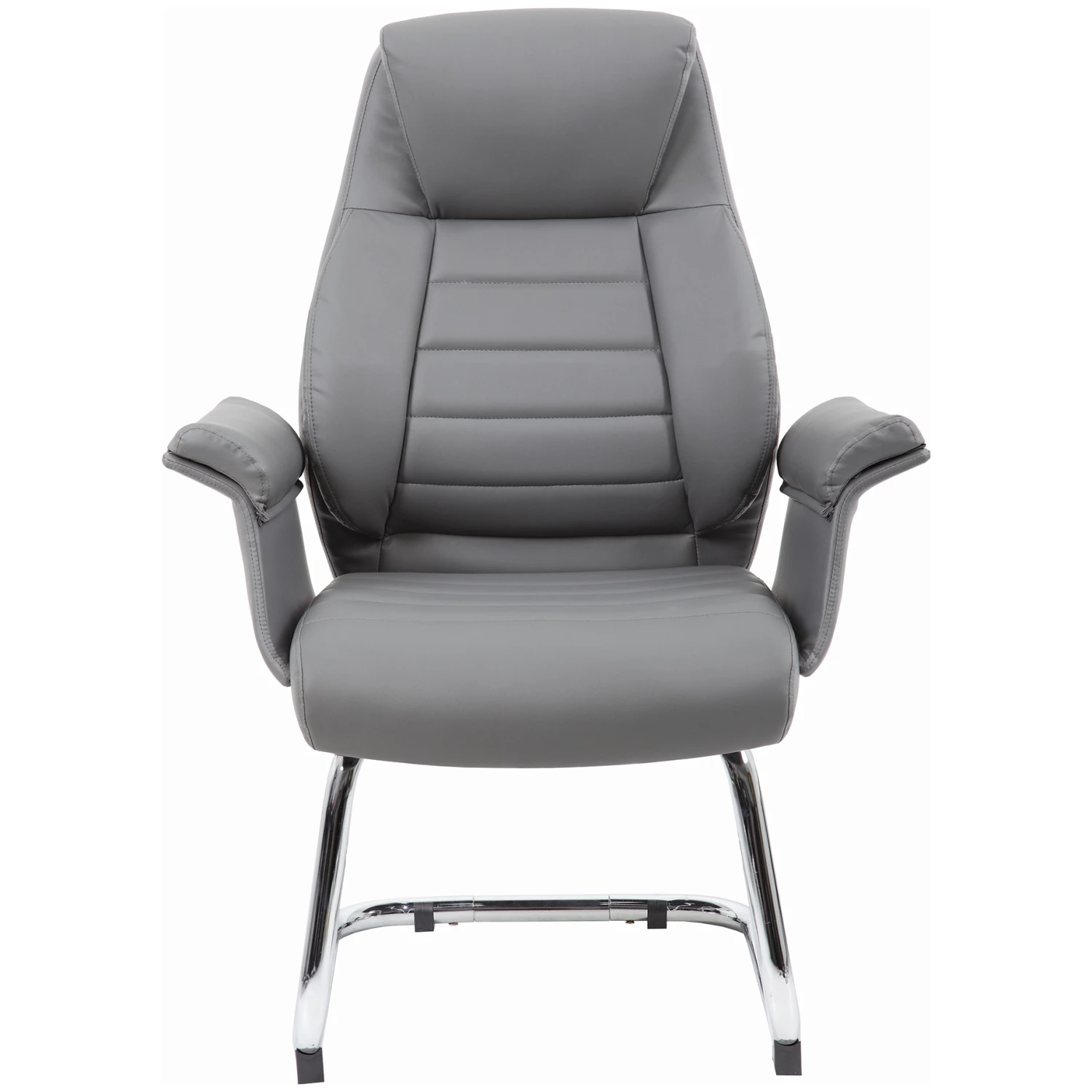 Jersey Executive Leather Faced Office Visitor Armchairs 3 Jersey Executive Leather Faced Office Visitor Armchairs - Image 3