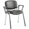 ISO Lexaire Vinyl Conference Armchairs Chrome Frame