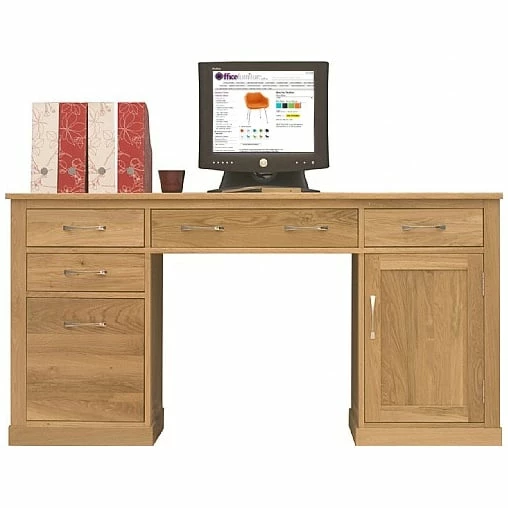 Cavalli Solid Oak Keyhole Computer Desk 1 Cavalli Solid Oak Keyhole Computer Desk