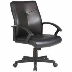 Adept Medium Back Leather Faced Office Chair