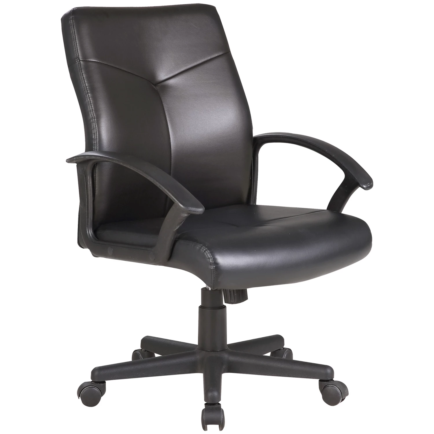 Adept Medium Back Leather Faced Office Chair 1 Adept Medium Back Leather Faced Office Chair