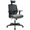 Impact Mesh Office Chair With Pocket Sprung Leather Seat