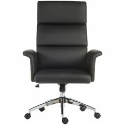 Elegance High Back Leather Look Executive Chair Black -Office Furniture Sales 2024 085856