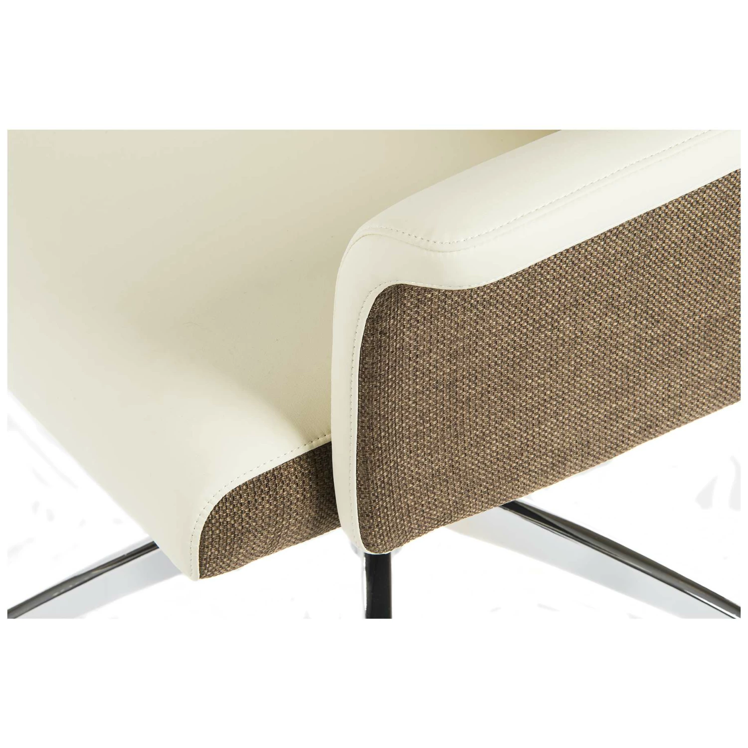 Elegance High Back Leather Look Executive Chair Cream 3 Elegance High Back Leather Look Executive Chair Cream - Image 3