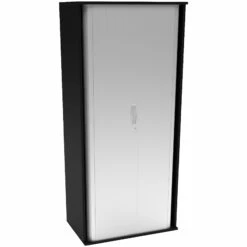 Eclipse Essential Black Tambour Cupboards -Office Furniture Sales 2024 089305