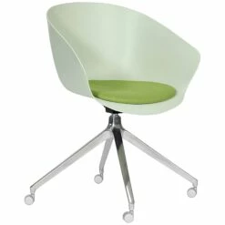 Summit Scoot Upholstered Polypropylene Pyramid Base Visitor Chair
