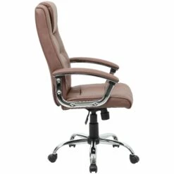 Loughborough Leather Faced Manager Brown -Office Furniture Sales 2024 094837