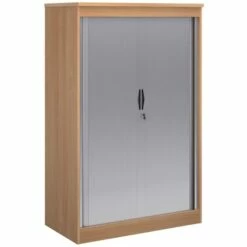 Everyday Wooden Tambour Cupboards -Office Furniture Sales 2024 099428