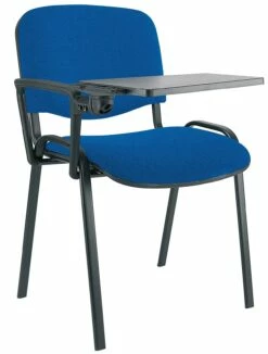 Swift Black Frame Conference Chairs With Plastic Writing Tablet (4 Pack)