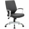 Jupiter Medium Back Bonded Leather Office Chairs