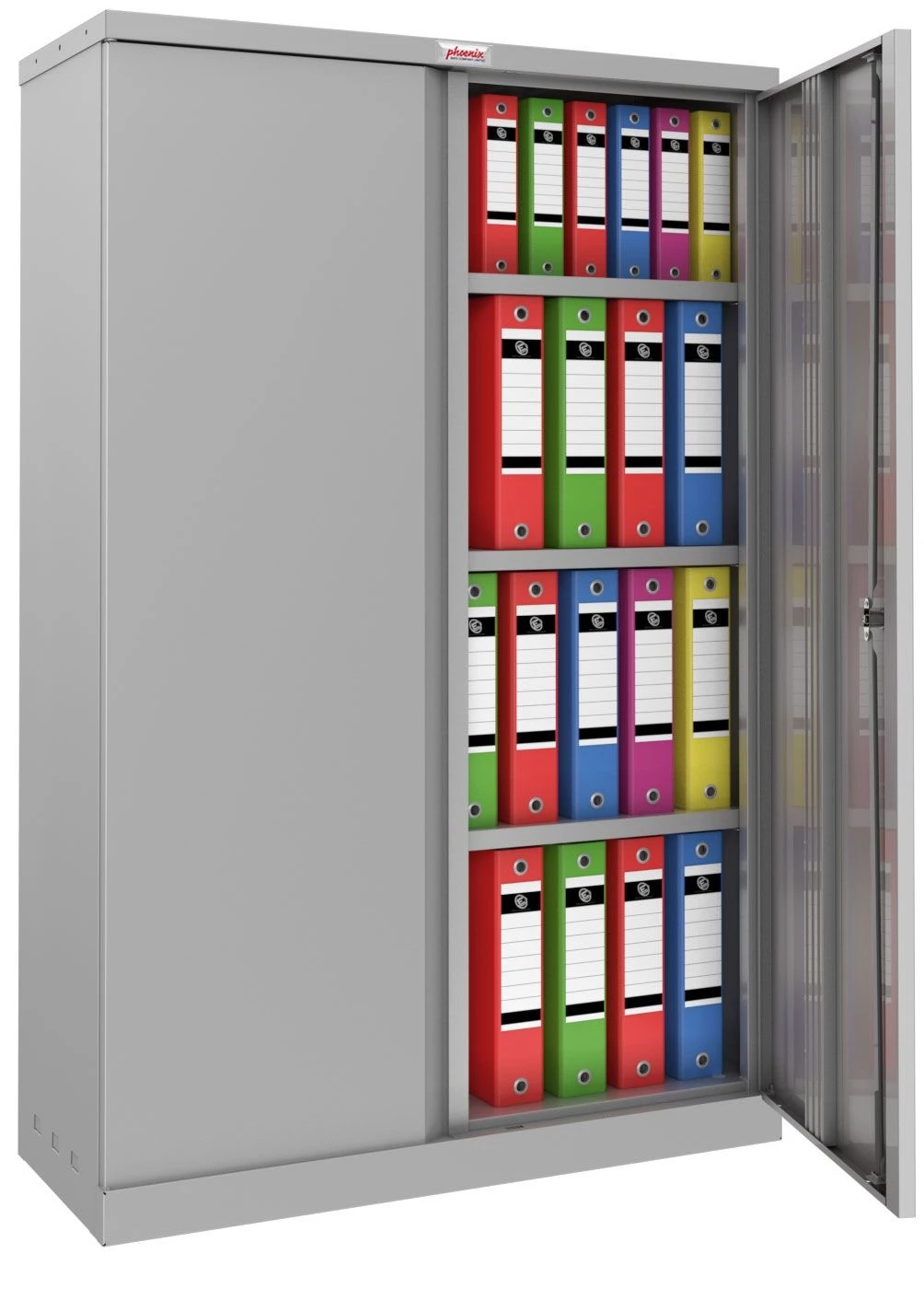 Phoenix SCL Series Steel Storage Cupboards - 2 Door 3 Shelf With Key Lock 1 Phoenix SCL Series Steel Storage Cupboards - 2 Door 3 Shelf With Key Lock