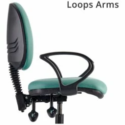 Kirby Medium Back Draughtsman Chair Lexaire Vinyl -Office Furniture Sales 2024 104750