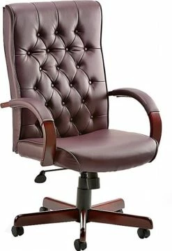 Traditional Button Back Bonded Leather Executive Chairs -Office Furniture Sales 2024 105341