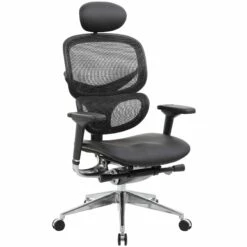 InSync 24 Hour Mesh Office Chair With Leather Seat & Headrest