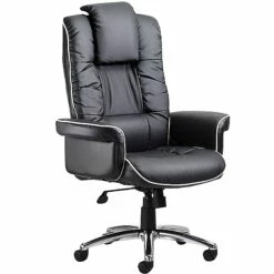 Windsor Black Enviro Leather Faced Manager Armchair