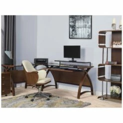 Spectrum Walnut Real Wood Veneer Computer Desk -Office Furniture Sales 2024 107036