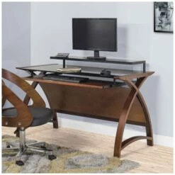 Spectrum Walnut Real Wood Veneer Computer Desk -Office Furniture Sales 2024 107037
