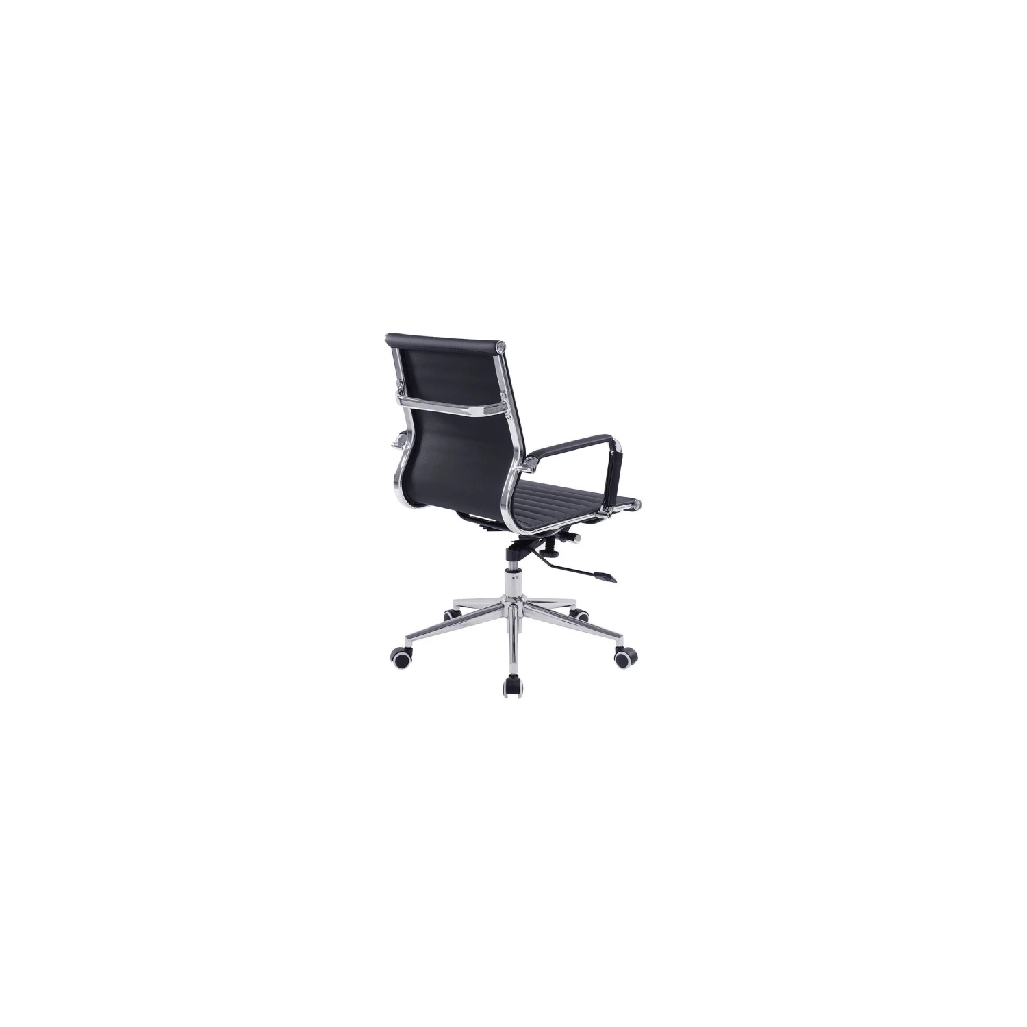 Reflex Black Leather Effect Swivel Chair 2 Reflex Black Leather Effect Swivel Chair - Image 2